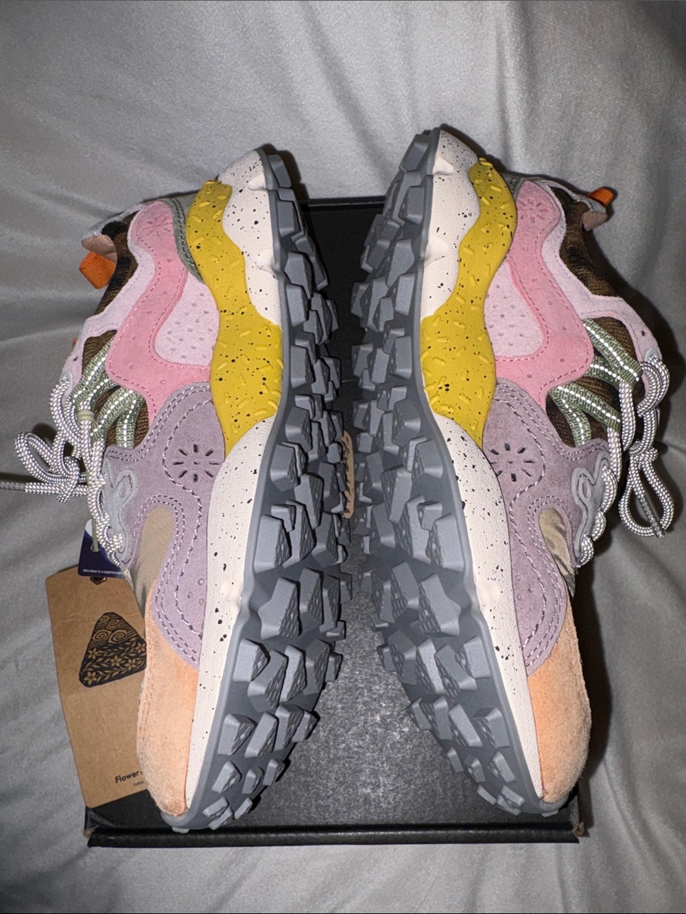 NWT Flower Mountain Yamano 3 Sneaker in Leopard- Light Mustard - Grey - Cipria - Picture 15 of 16